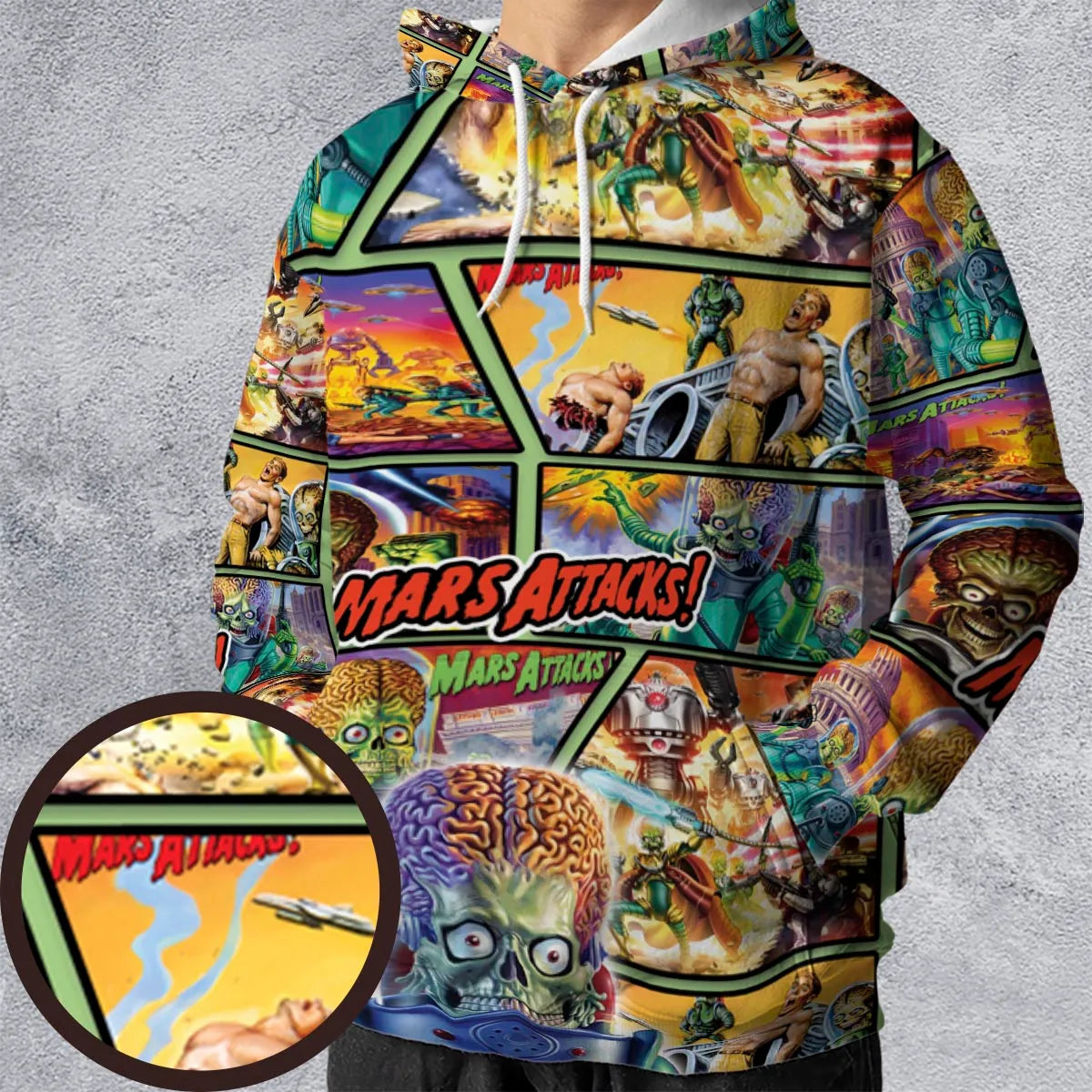 Ack! Ack! Ack! Mars Attacks All-over Print Hoodie