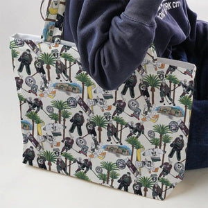Hockey Mighty Ducks Players Large Tote Bag