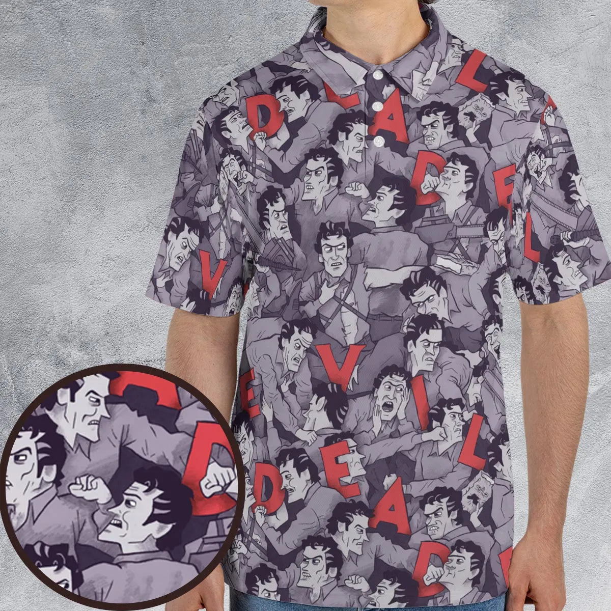 Chainsaw Evil Dead  Seamless AOP Men/Women Polo Shirt