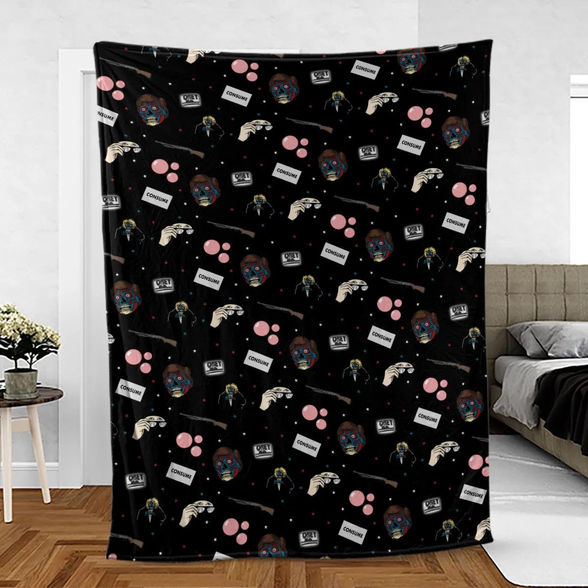 Consume They Live Patterns Fleece Blanket
