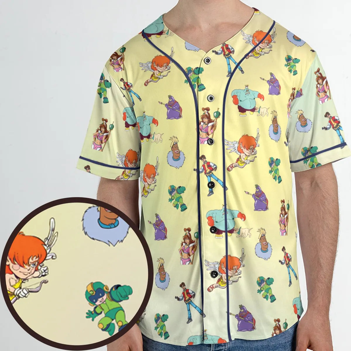 80s Captain N: The Game Master Characters Unisex Baseball Jersey
