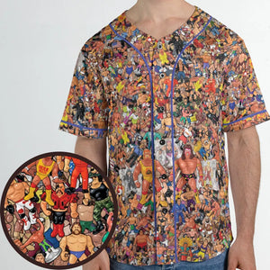 Wrestling Hulk Hogan and Buddies Figures Unisex Baseball Jersey