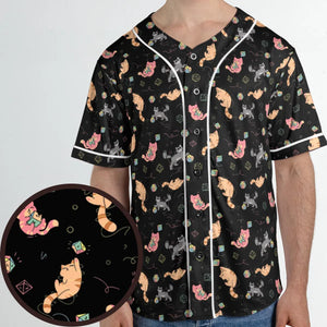 Dice Cat DnD Unisex Baseball Jersey