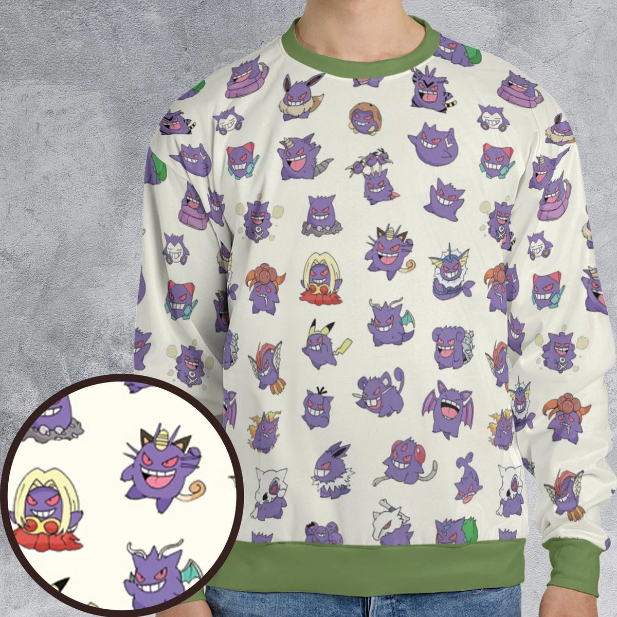 Gengar Cosplay Pokemon All-over Print Sweatshirt