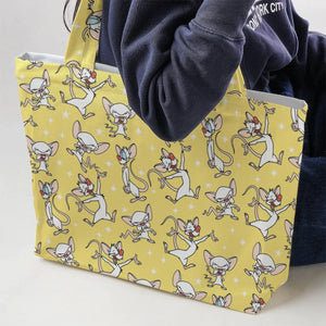 Lab Style Pinky and the Brain Large Tote Bag