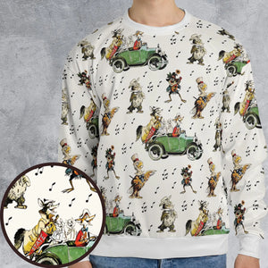 America Sings Characters All-over Print Sweatshirt