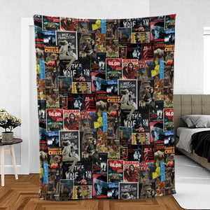 Classic Horror Movie Posters Monster Universal Scream Ghostface The Thing Fleece Blanket