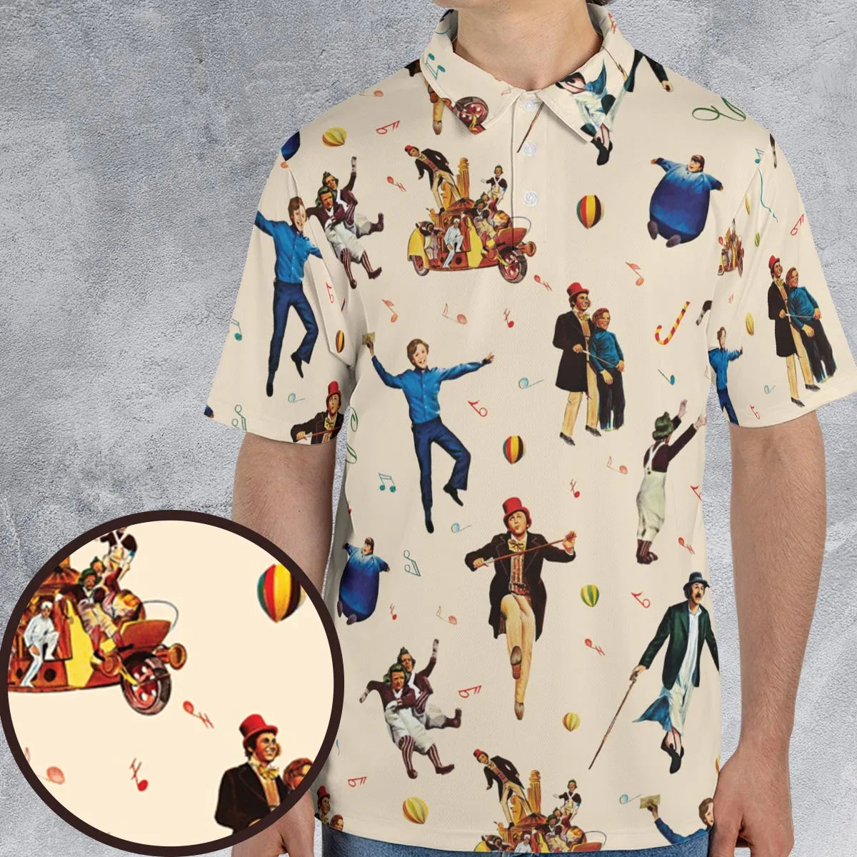 It's Scruumdidiyumptious Willy Wonka And Chocolate Factory AOP Men/Women Polo Shirt