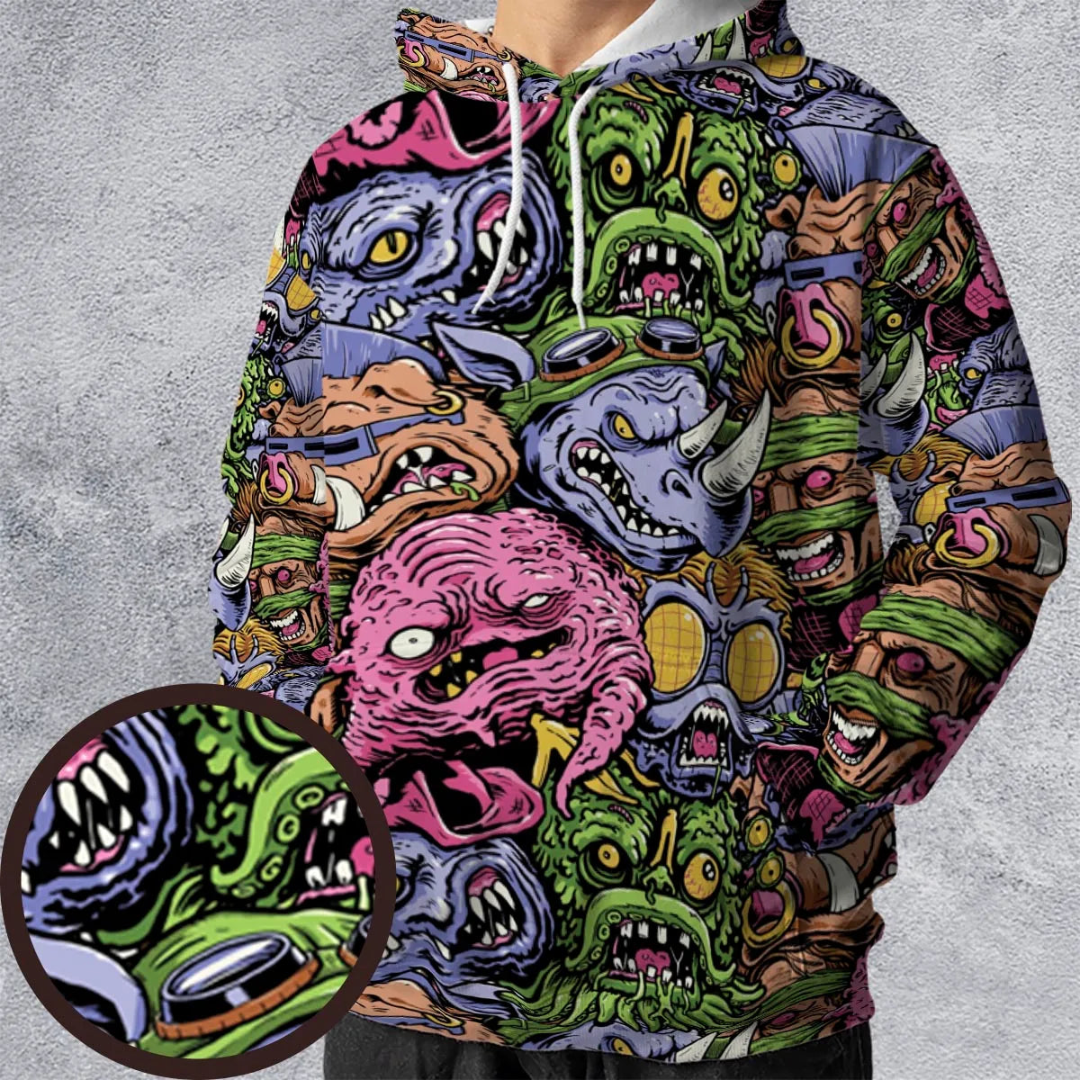 Nostalgic Villains Teenage Mutant Ninja Turtles All-over Print Hoodie
