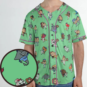 Baseball Mascot Pattern Unisex Baseball Jersey