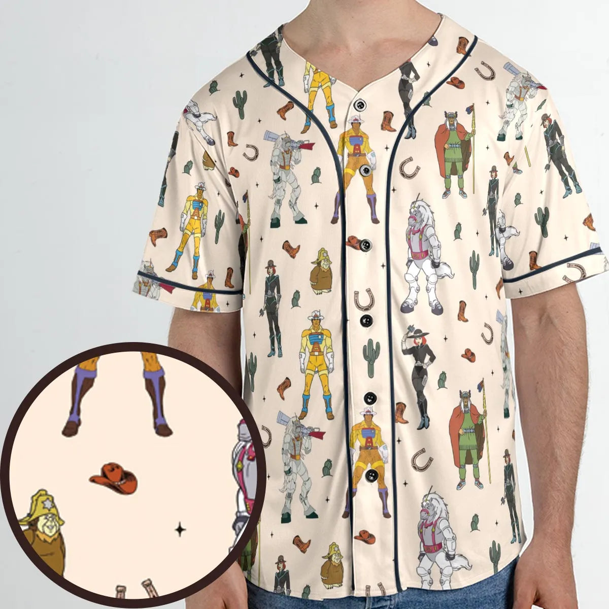 Western Bravestarr Characters Unisex Baseball Jersey
