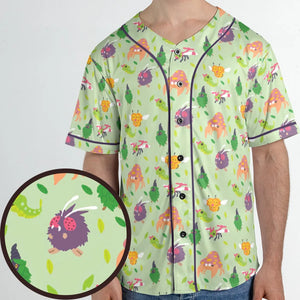 Bug Type Pokemon Pattern Unisex Baseball Jersey