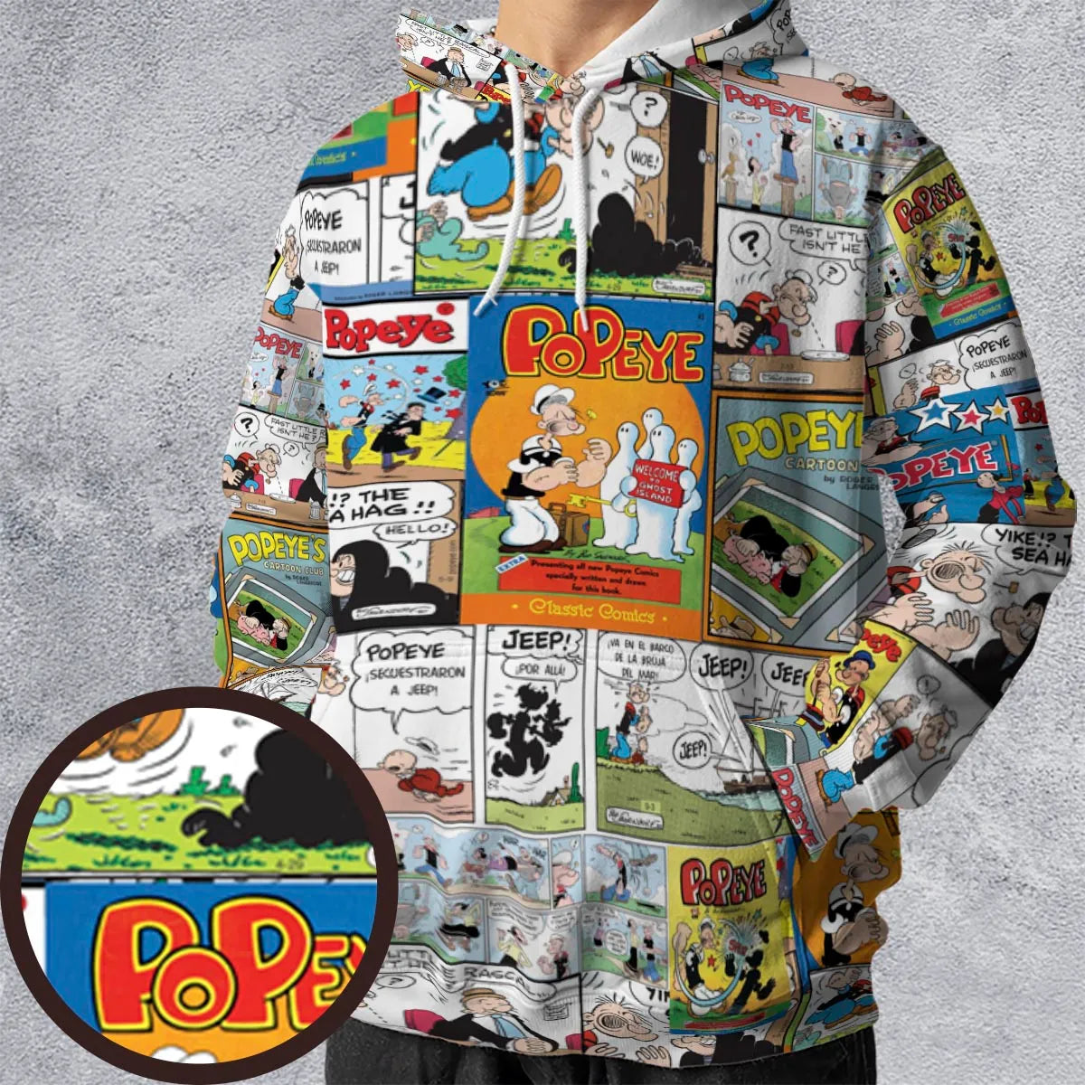Olive Oyl Popeye Comic All-over Print Hoodie