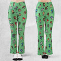 Baseball Mascot Pattern Flare Leggings