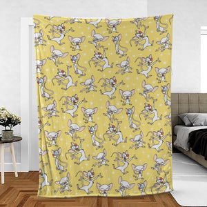 Lab Style Pinky and the Brain Fleece Blanket