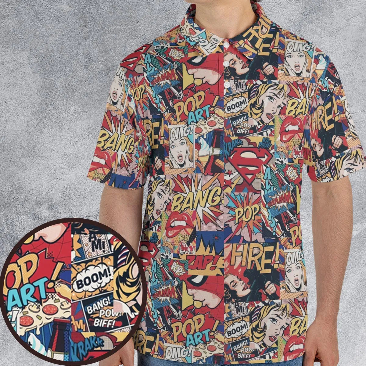 Pop Art AOP Men/Women Polo Shirt