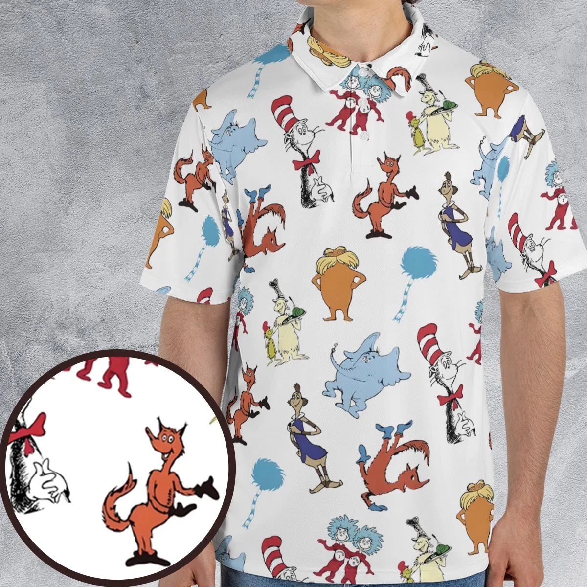 Seuss Swag Dr. Seuss AOP Men/Women Polo Shirt