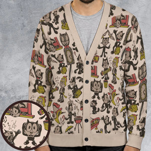 Vintage Cartoon Felix The Cat Cardigan