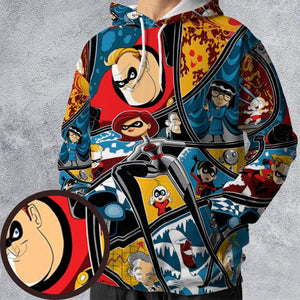 The Incredibles cartoon All-over Print Hoodie