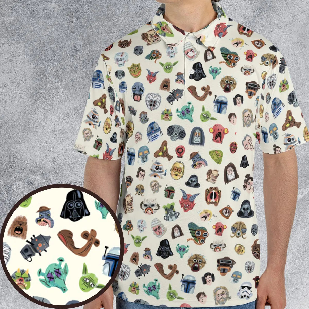 Star Wars Collage Pattern AOP Men/Women Polo Shirt