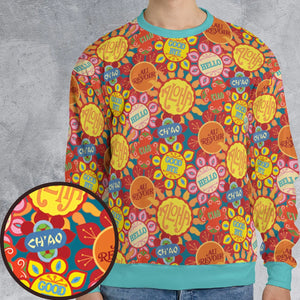 It's a Small World Flowers All-over Print Sweatshirt
