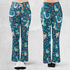 Water Pokemon Pattern Flare Leggings