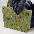 60s Vintage Characters Large Tote Bag