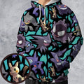 Ghost Type Pokemon All-over Print Hoodie