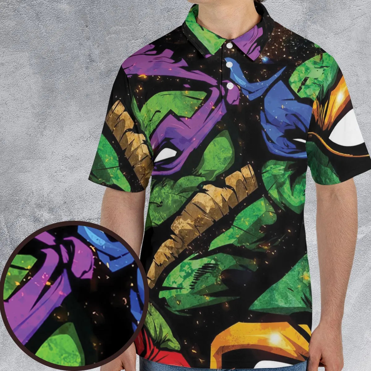 Four Ninja Turtles TMNT AOP Men/Women Polo Shirt