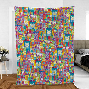 It's a Small World Fleece Blanket