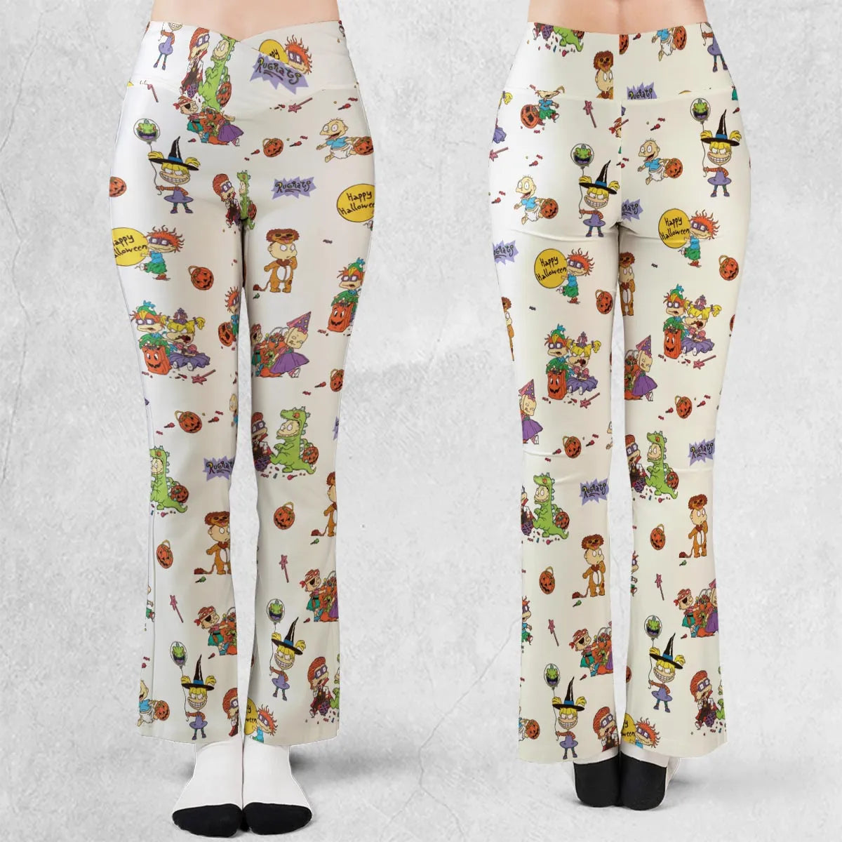 Rugrats Happy Halloween Pattern Flare Leggings