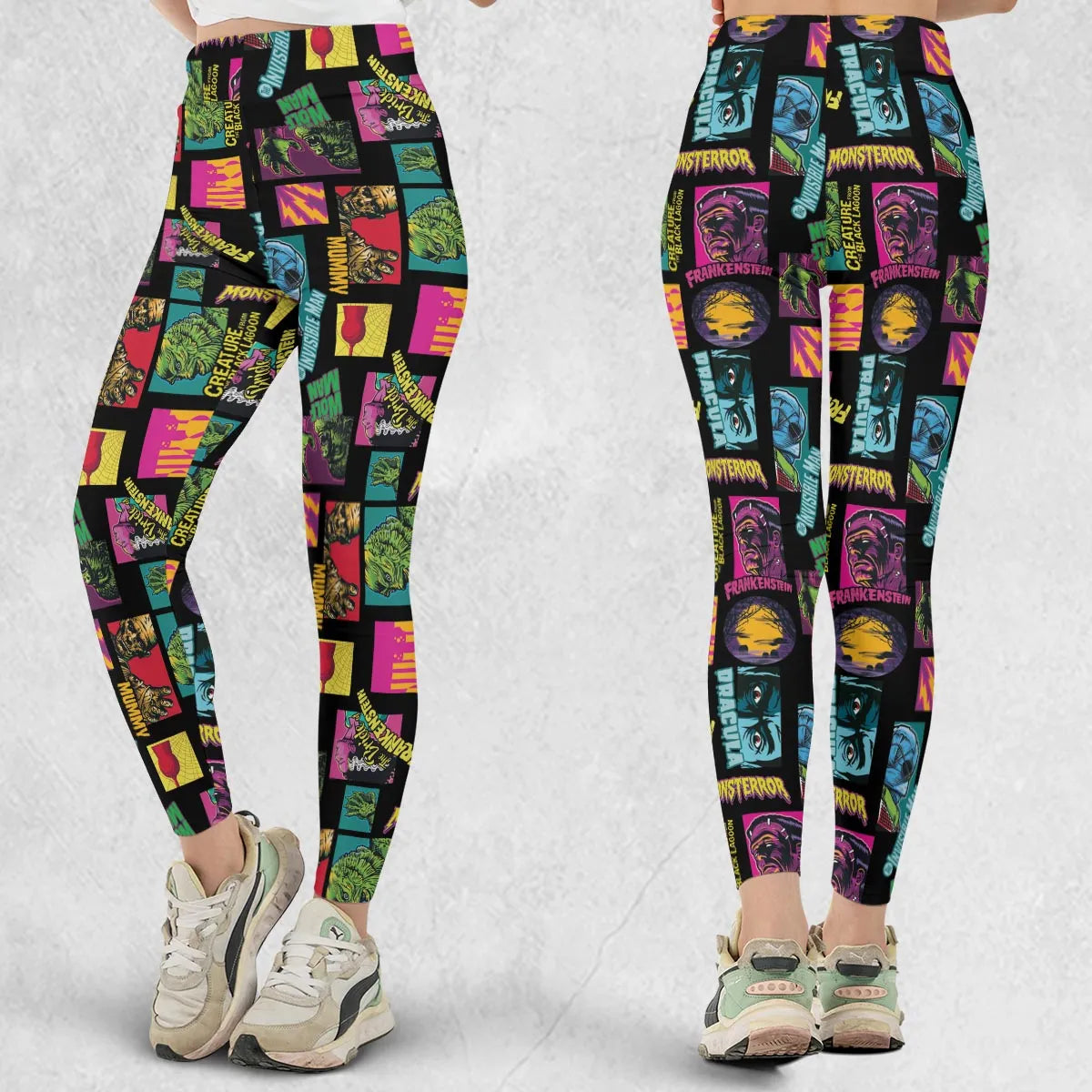 Monster Pop Movies Halloween Legging