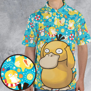 Psyduck Power Pokemon AOP Men/Women Polo Shirt