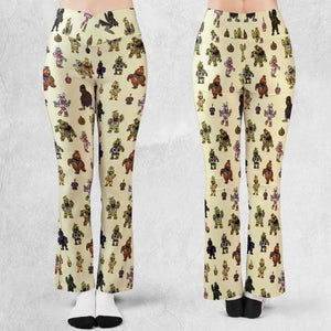 Chica Chicken Five Nights at Freddy's Pattern Flare Leggings