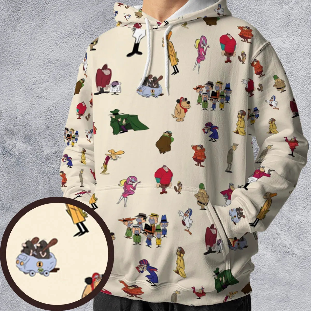Wacky Races Characters All-over Print Hoodie