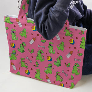 Rugrats Reptar Pattern Large Tote Bag