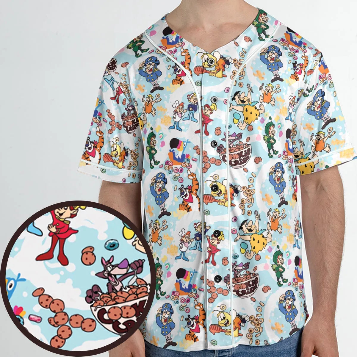 Cereal Favs Large Scale Unisex Baseball Jersey