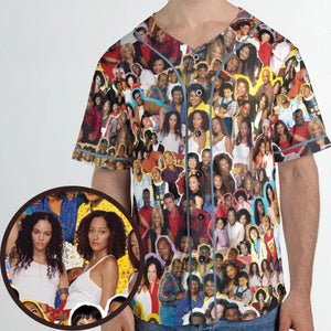 Old Black Sitcom Shows Collage Unisex Baseball Jersey