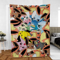 Cute Eevee Evolution Pokemon Fleece Blanket