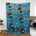 Chasing The Rescuers Characters Fleece Blanket