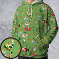 ELF Christmas Pattern All-over Print Hoodie