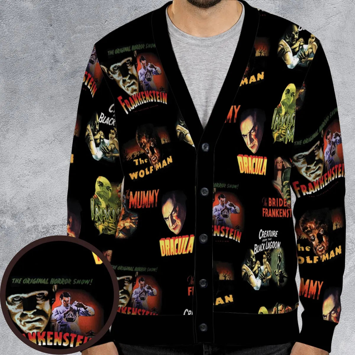 Teaming Monsters All Up Universal Monsters Cardigan