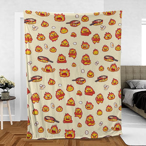 Calcifer Howl’s Moving Castle Fleece Blanket