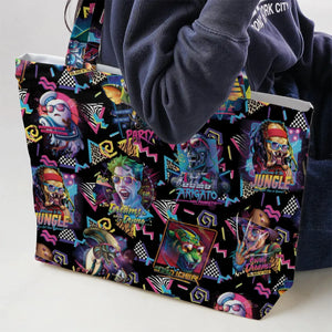 Retro Horror Characters Halloween Large Tote Bag