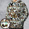 Many Faces Of Goofy All-over Print Hoodie