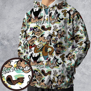 Many Faces Of Goofy All-over Print Hoodie