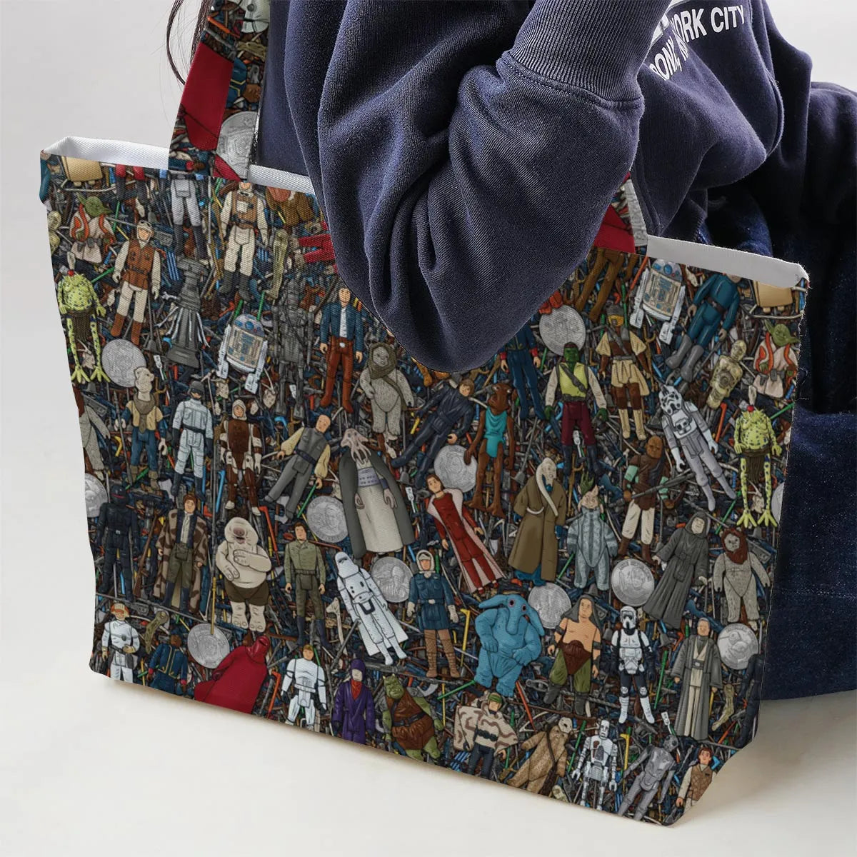 Star Wars Characters Figures Large Tote Bag