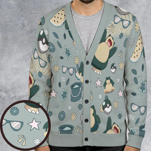 Summer Relax Snorlax Pokemon Cardigan