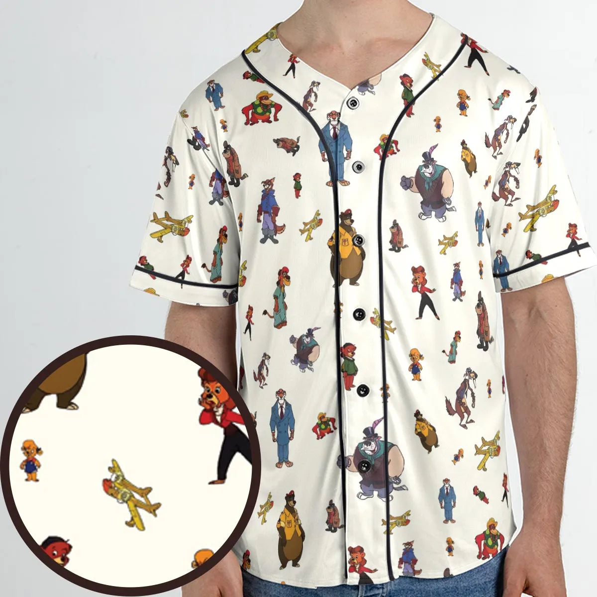 Talespin Characters Unisex Baseball Jersey