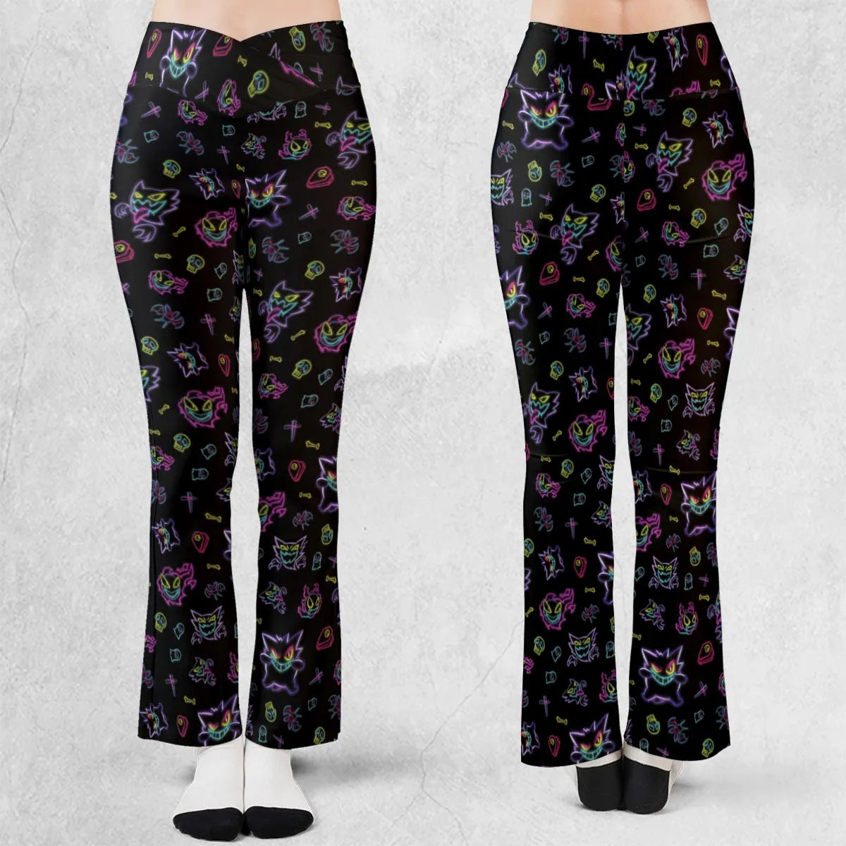 Neon Gastly Haunter Gengar Pokemon Flare Leggings